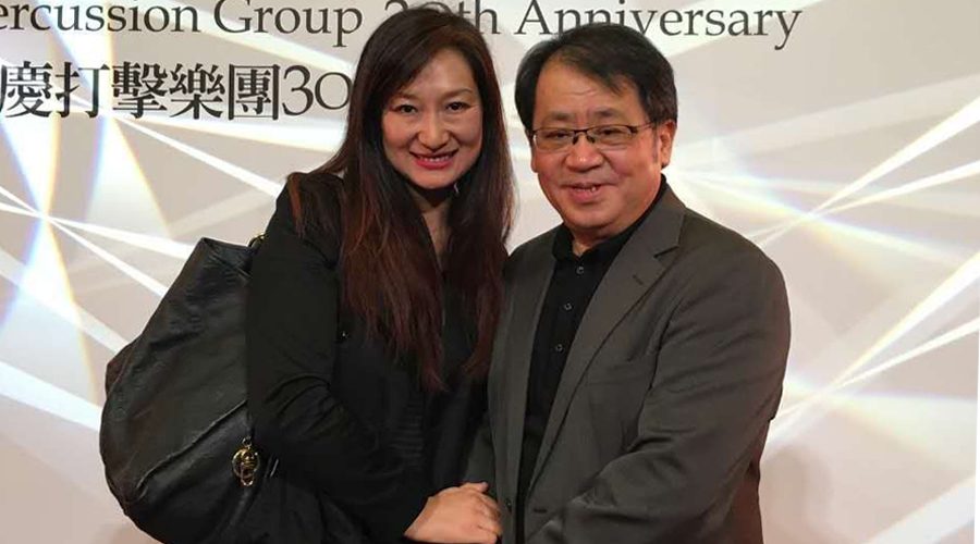 Zhang Jingli was invited to Taiwan to attend the 30th anniversary celebration of Zhu Zongqing's percussion orchestra.